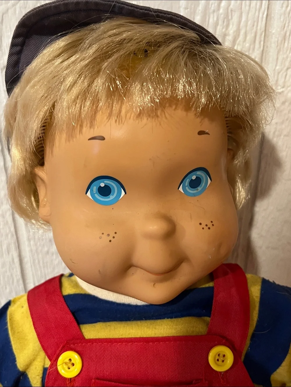 My Buddy Red Overalls Plush Doll with Blue Eyes Vintage 1985